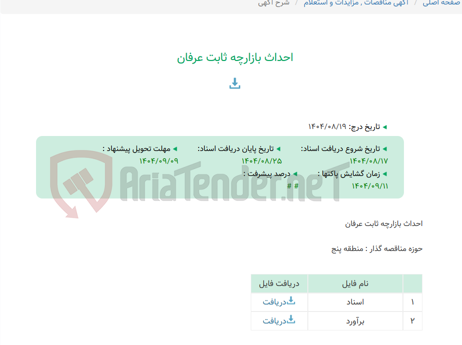 تصویر کوچک آگهی احداث بازارچه ثابت عرفان