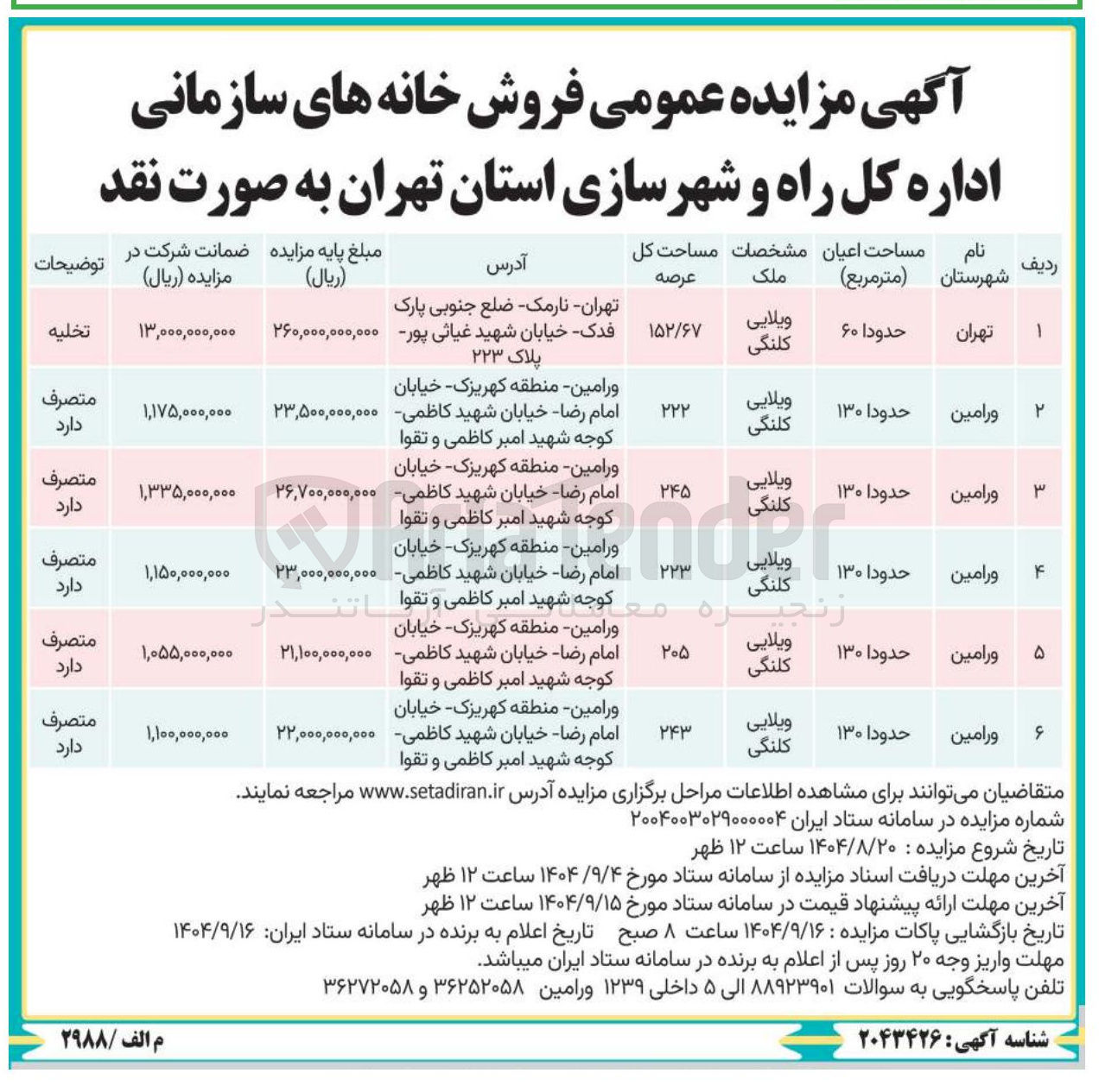 تصویر کوچک آگهی فروش خانه های سازمانی