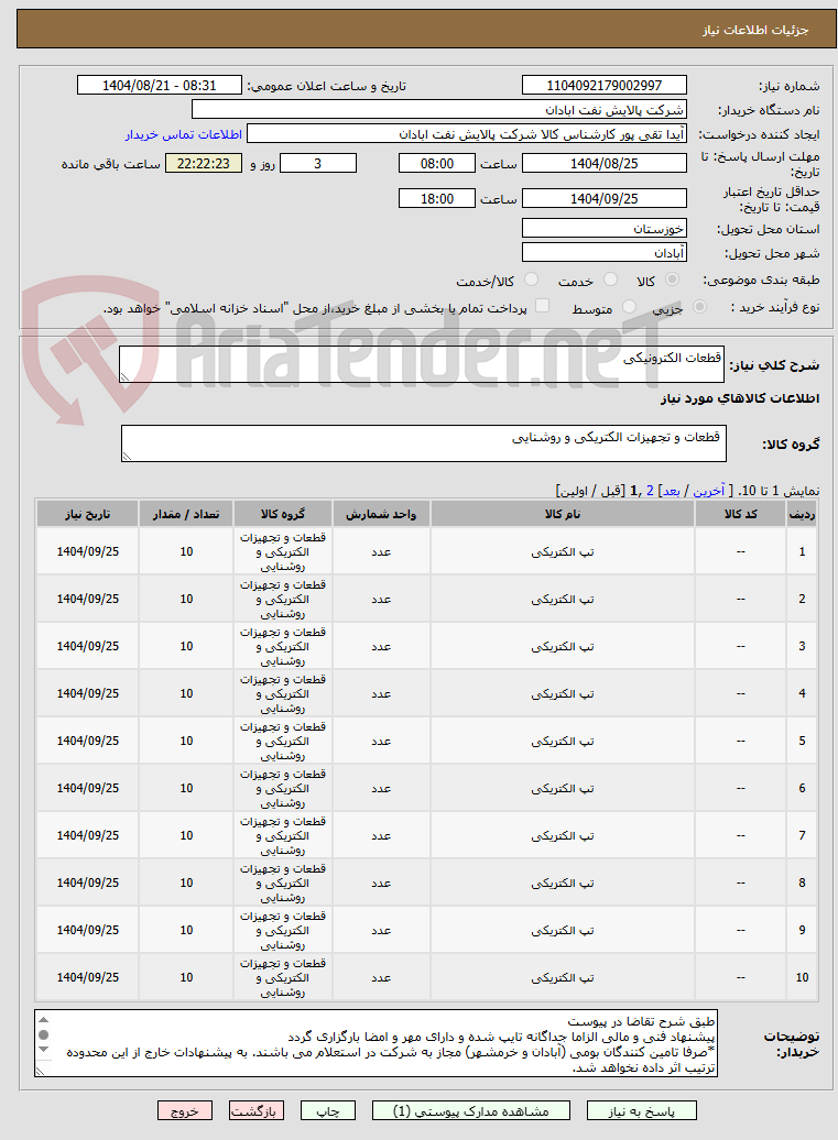 تصویر کوچک آگهی قطعات الکترونیکی