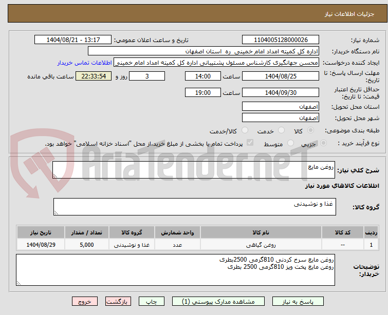 تصویر کوچک آگهی روغن مایع
