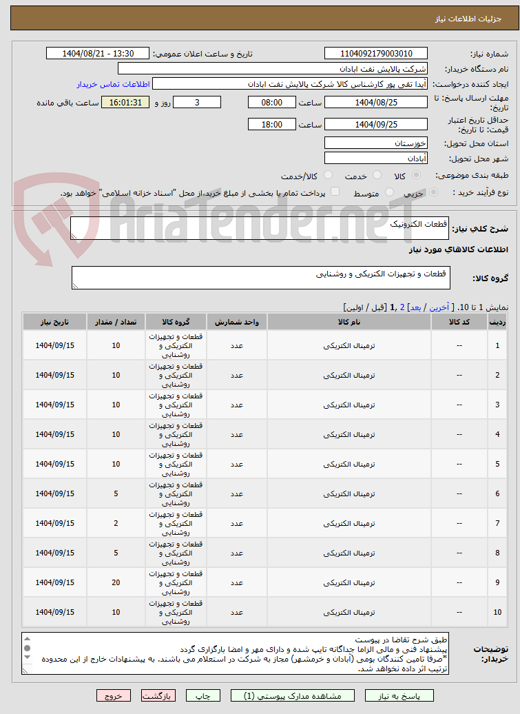 تصویر کوچک آگهی قطعات الکترونیک