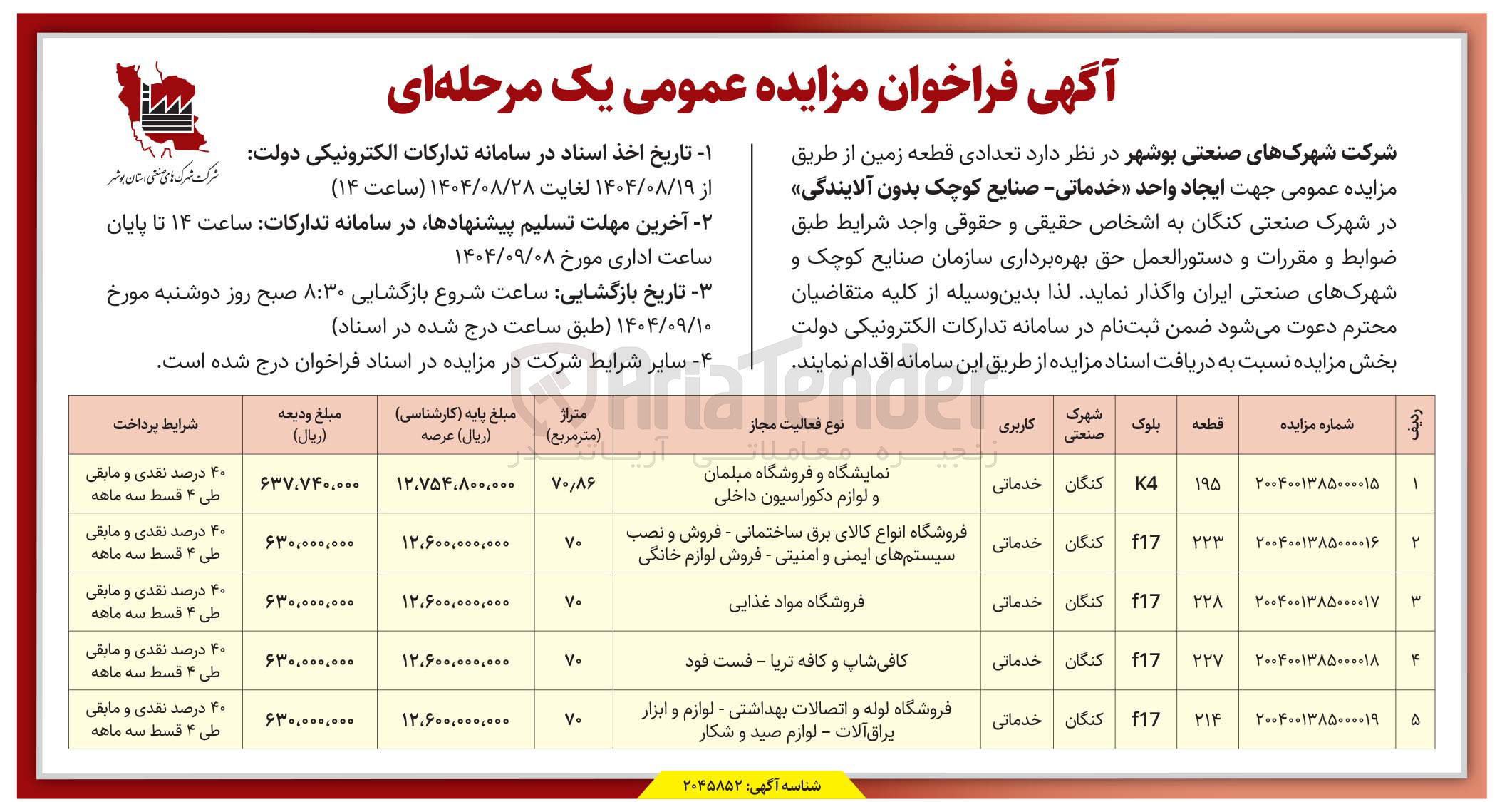 تصویر کوچک آگهی ایجاد واحد خدماتی - صنایع کوچک بدون آلایندگی