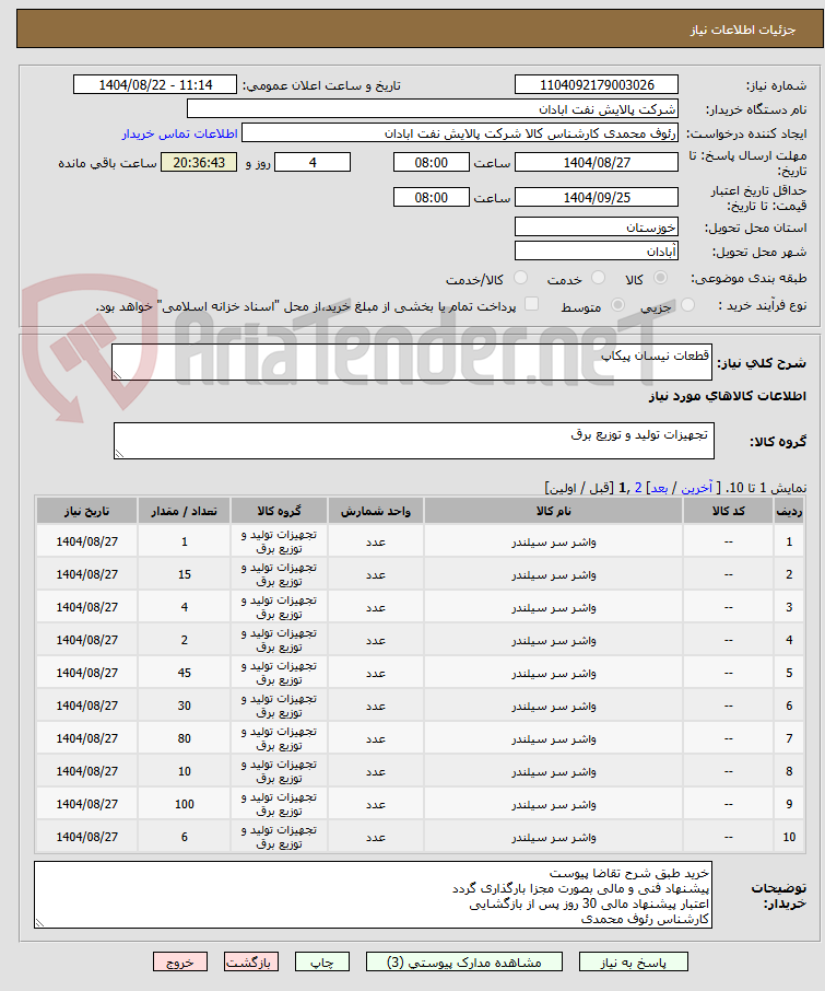 تصویر کوچک آگهی قطعات نیسان پیکاپ