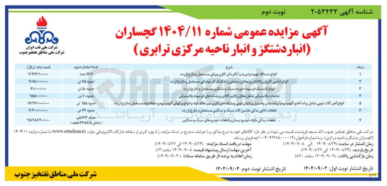 تصویر کوچک آگهی انواع دستگاه تهویه و تبرید و آبگرمکن گازی و برقی مستعمل و خارج از رده