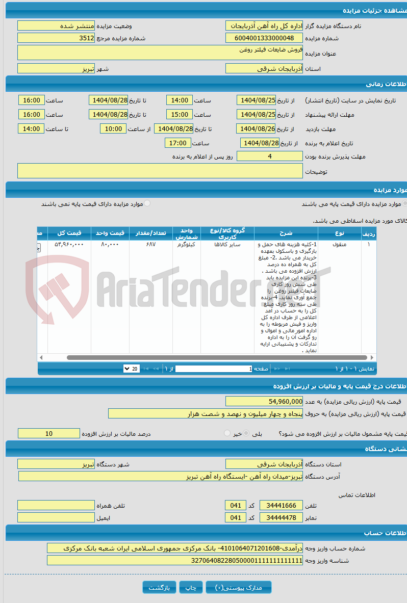 تصویر کوچک آگهی فروش ضایعات فیلتر روغن