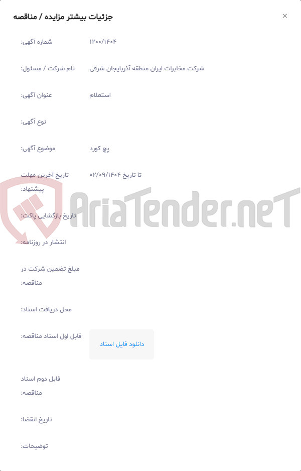 تصویر کوچک آگهی پچ کورد