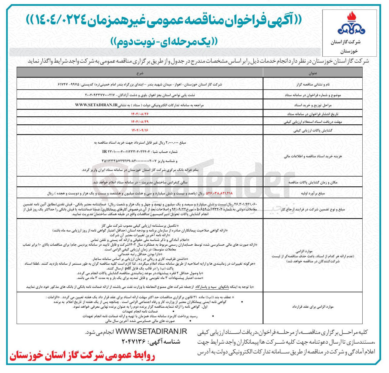 تصویر کوچک آگهی نشت یابی نواحی استان