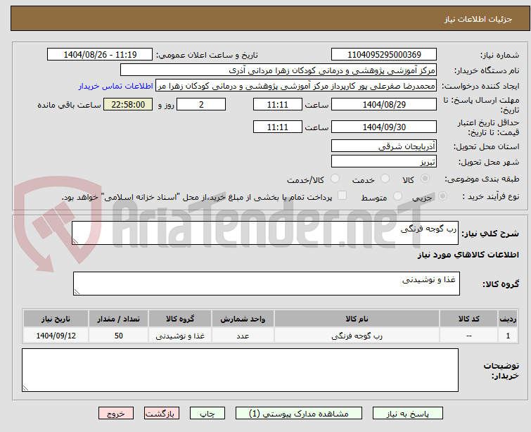 تصویر کوچک آگهی رب گوجه فرنگی