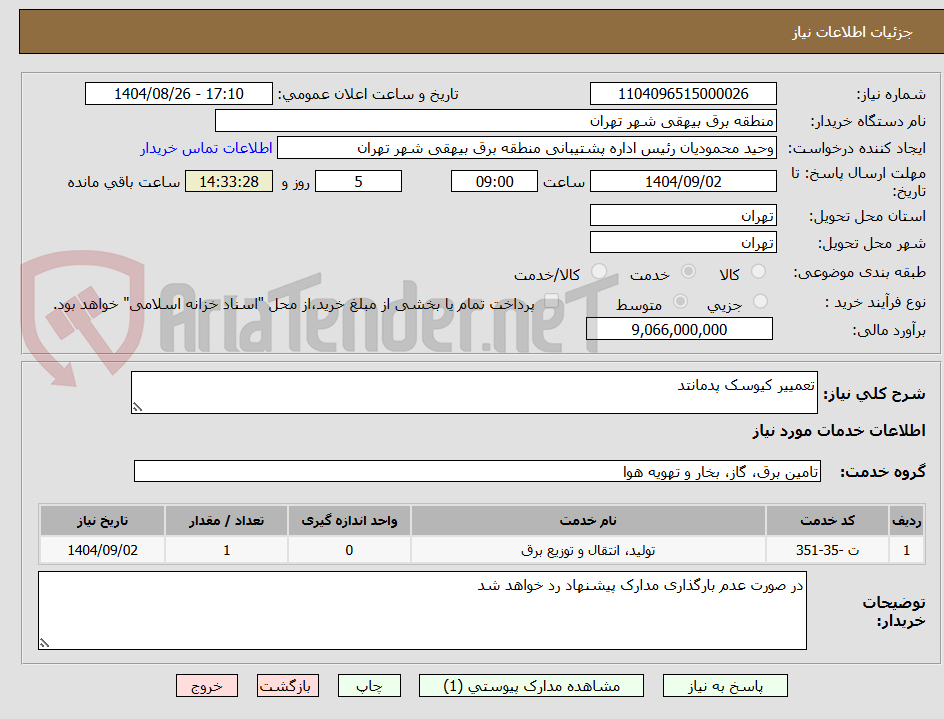تصویر کوچک آگهی تعمییر کیوسک پدمانتد