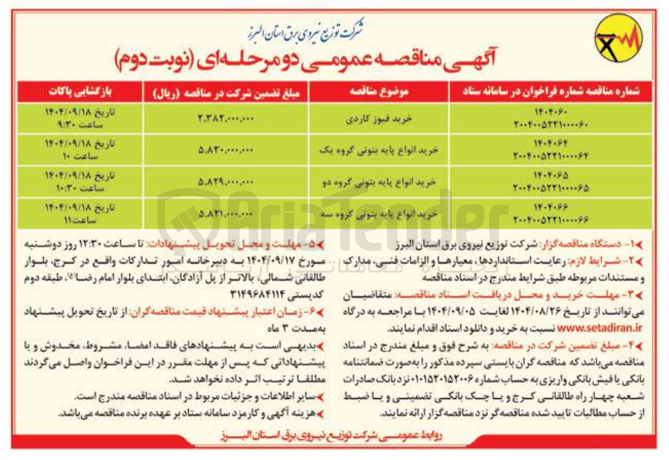 تصویر کوچک آگهی خرید انواع پایه بتونی گروه یک