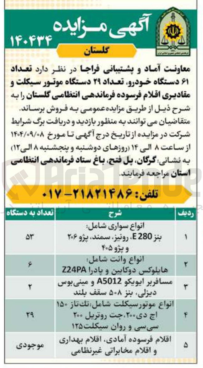 تصویر کوچک آگهی انواع موتورسیکلت شامل تک تاز ۱۵۰ اچ دی ۲۰۰ جت روتریل ۲۰۰ سی سی و روان سیکلت ۱۲۵ 
