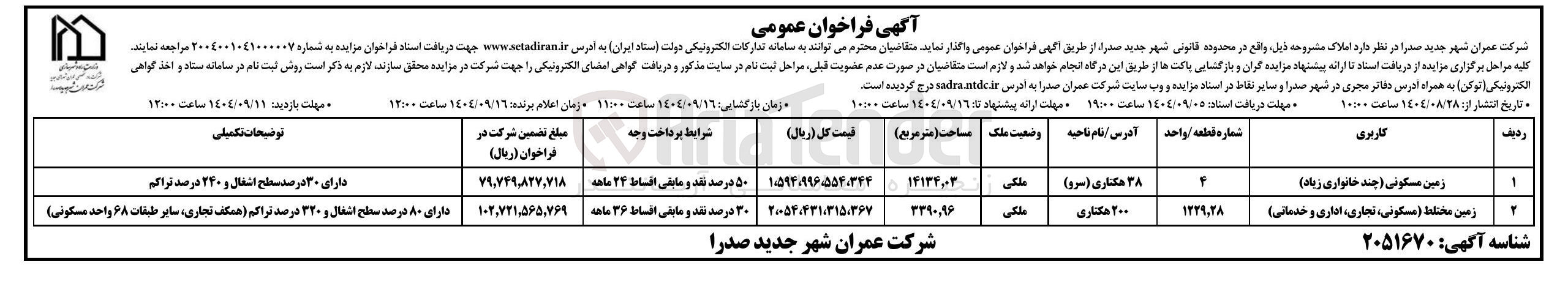 تصویر کوچک آگهی فروش زمین مسکونی ( چند خانواری زیاد ) - زمین مختلط ( مسکونی ، تجاری ، اداری و خدماتی )