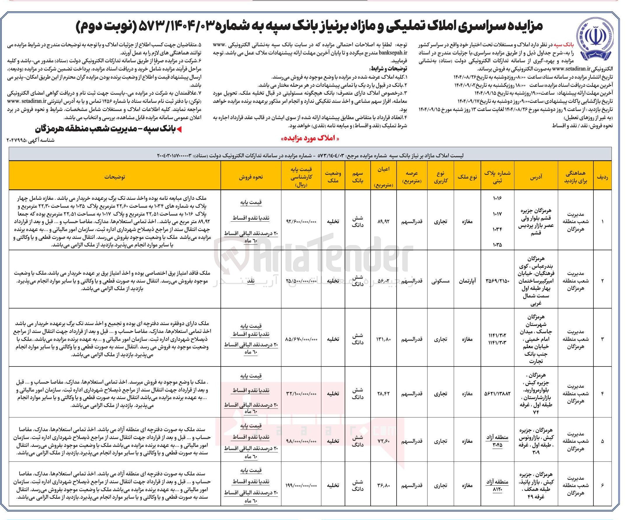 تصویر کوچک آگهی فروش املاک در 6 ردیف با کاربری تجاری - مسکونی