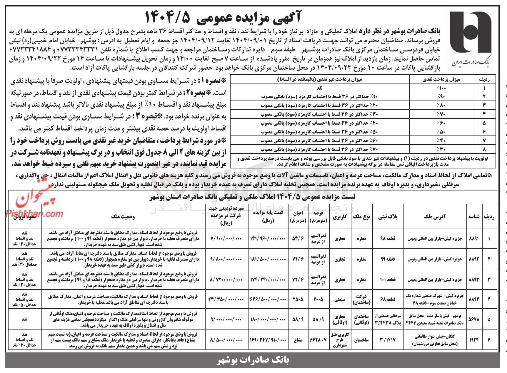 تصویر کوچک آگهی فروش املاک در 6 ردیف با کاربری تجاری - صنعتی 