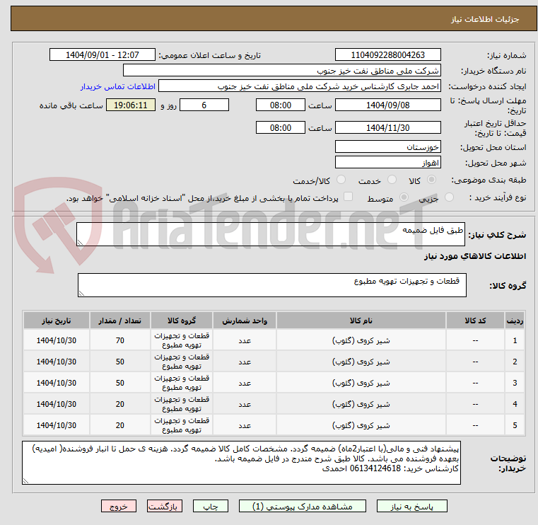 تصویر کوچک آگهی طبق فایل ضمیمه