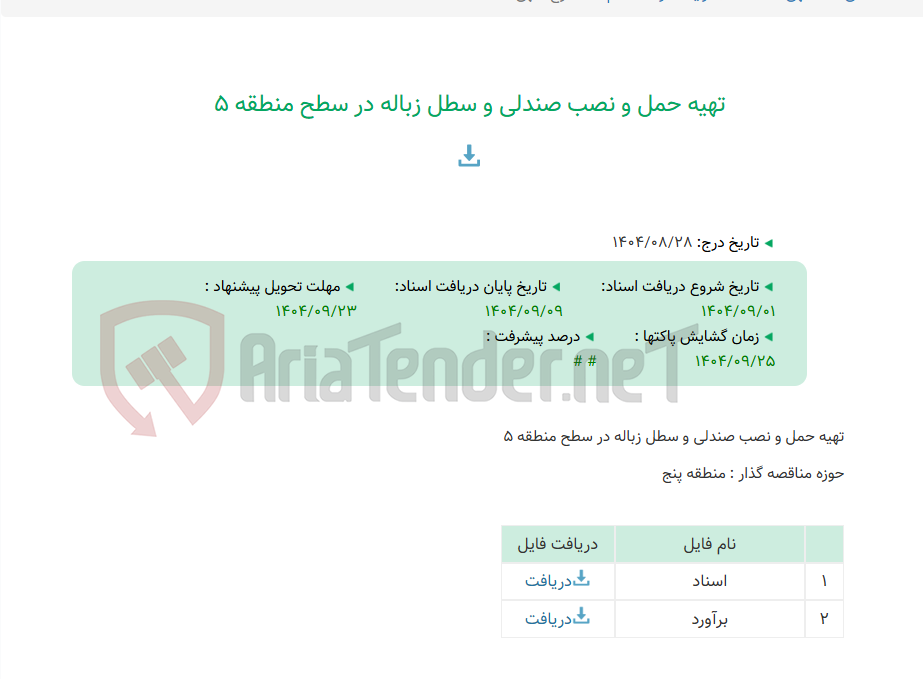 تصویر کوچک آگهی تهیه حمل و نصب صندلی و سطل زباله در سطح منطقه 5