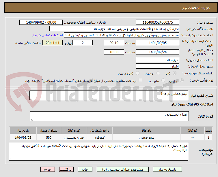 تصویر کوچک آگهی لیمو عمانی درجه1