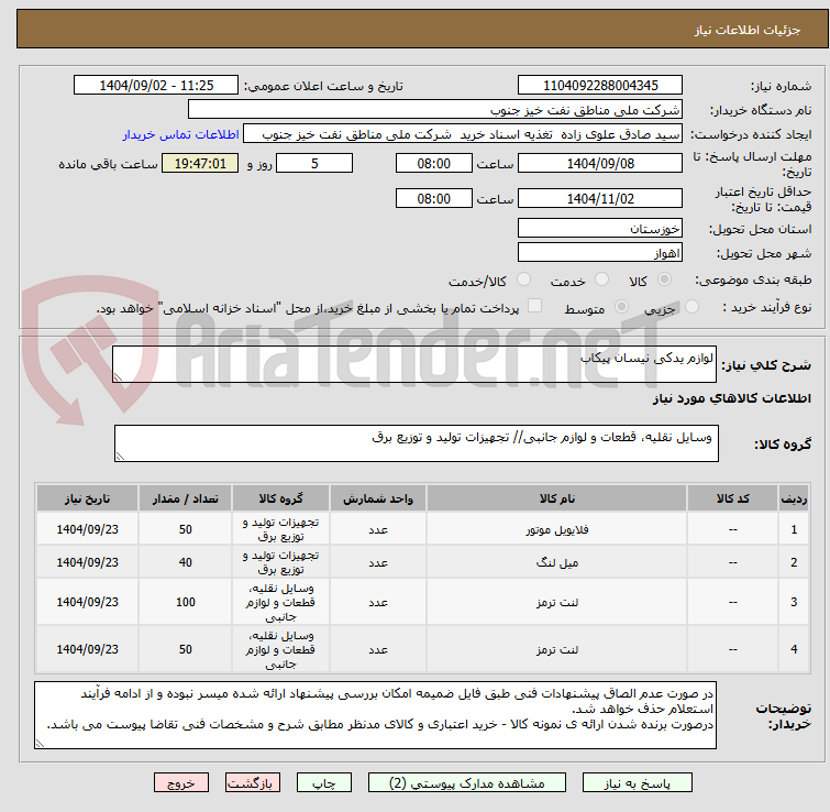 لوازم یدکی نیسان پیکاب