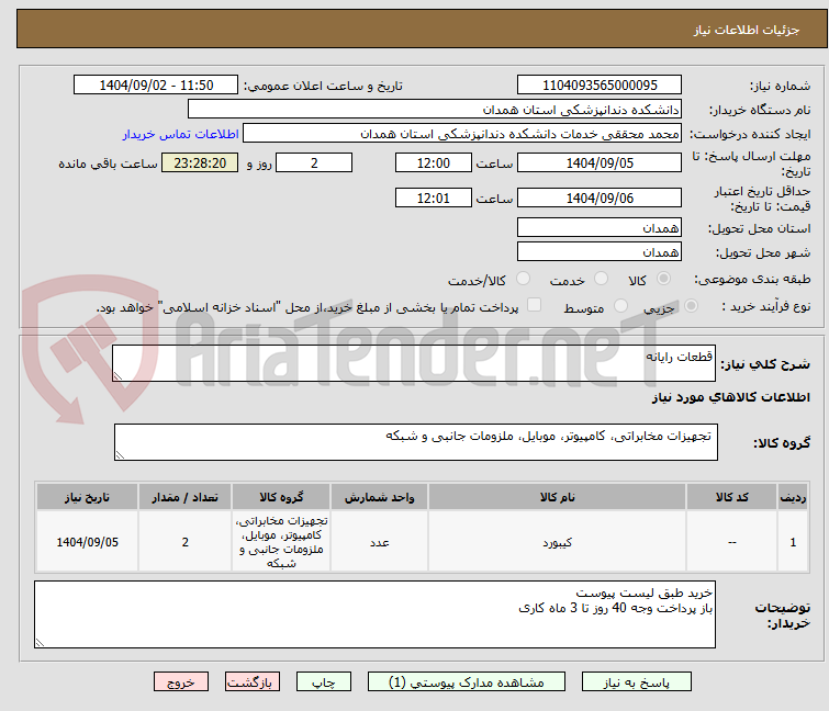 تصویر کوچک آگهی قطعات رایانه 