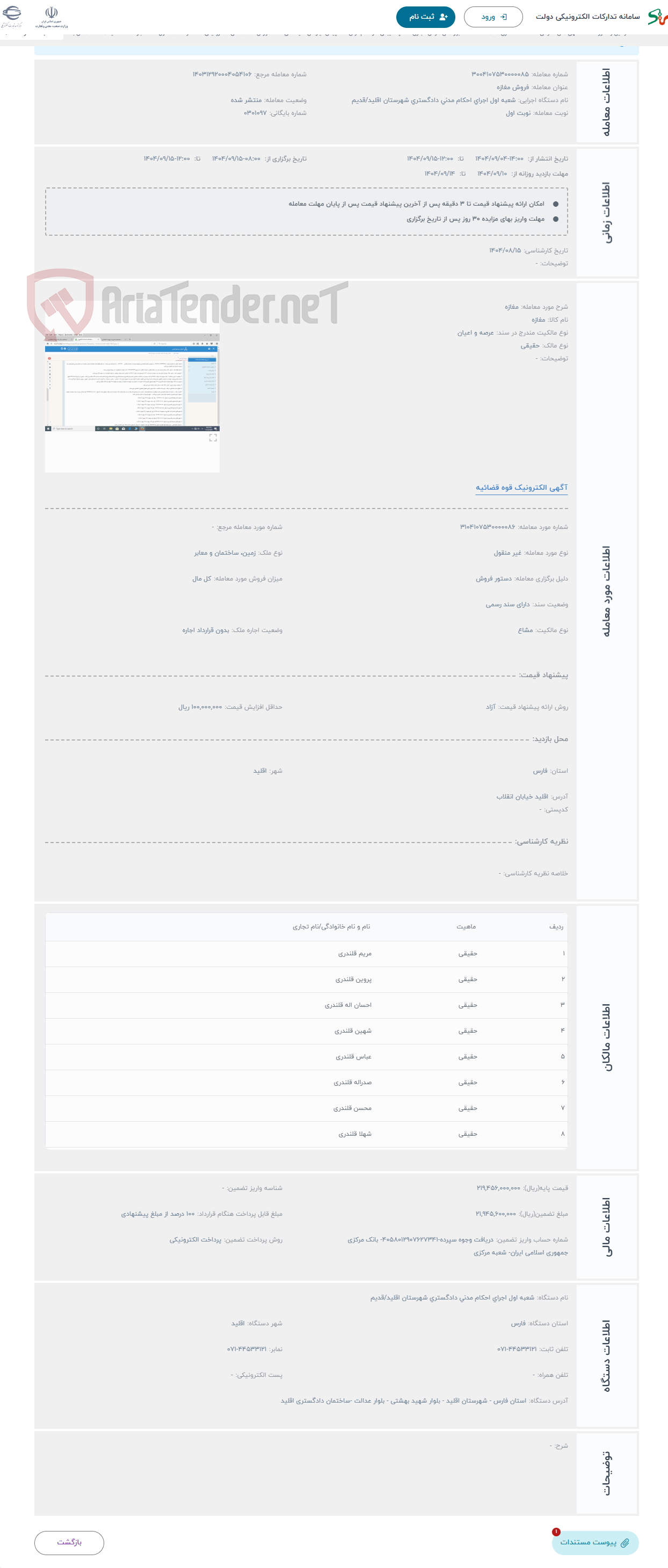 تصویر کوچک آگهی حراج مغازه