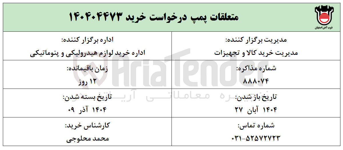 تصویر کوچک آگهی خرید متعلقات پمپ