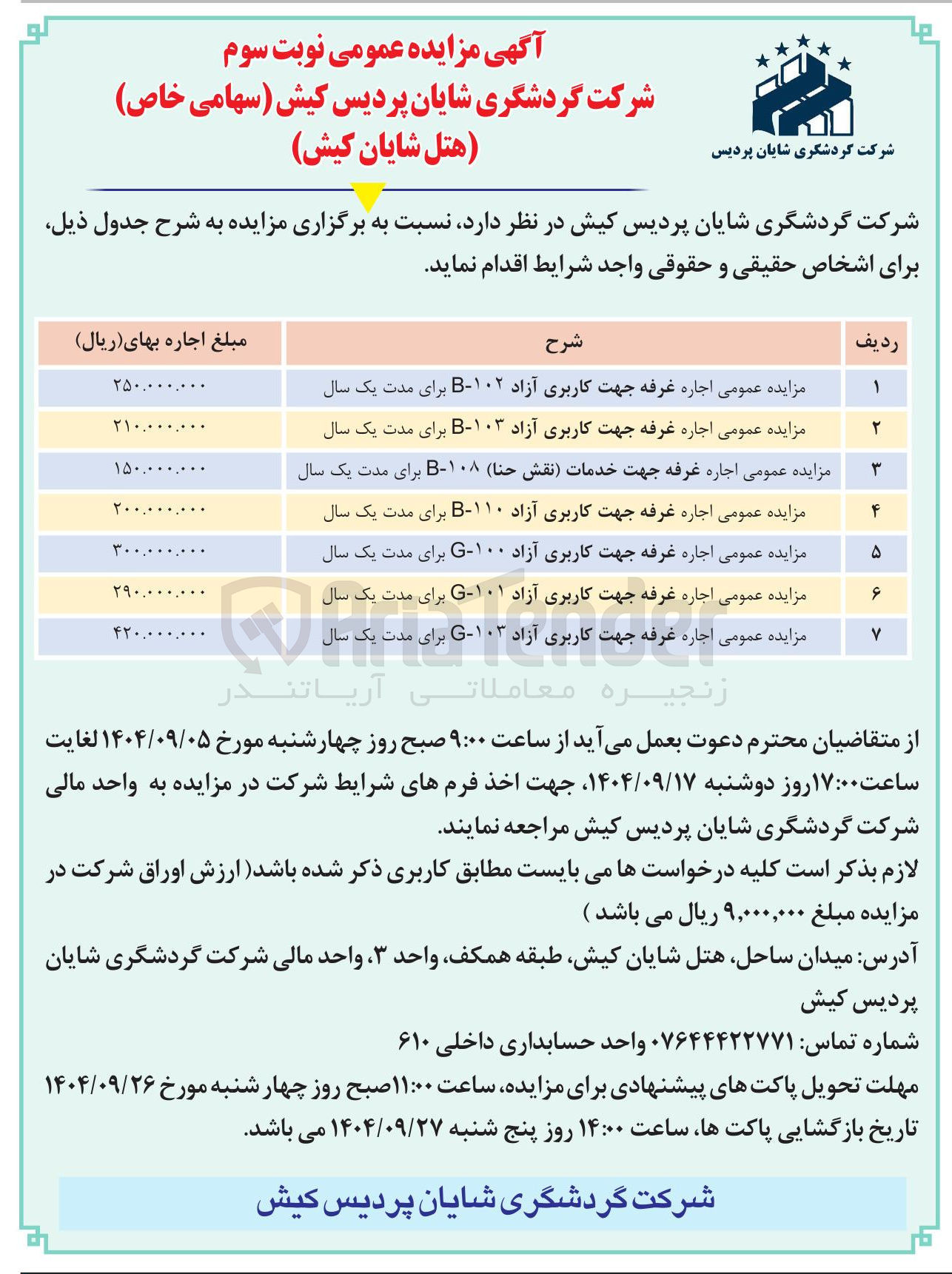 تصویر کوچک آگهی اجاره غرفه ها جهت کاربری آزاد و خدمات در 7 ردیف