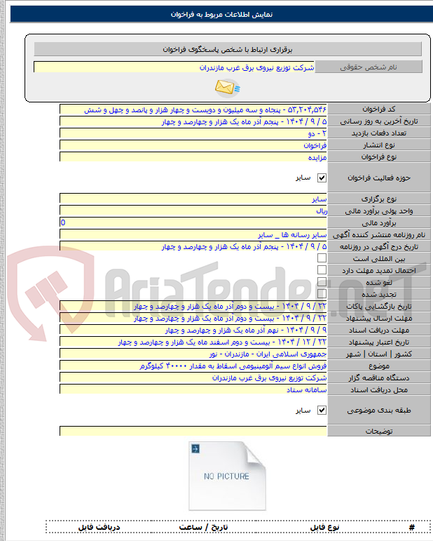 تصویر کوچک آگهی فروش انواع سیم آلومینیومی اسقاط به مقدار ۴۰۰۰۰ کیلوگرم