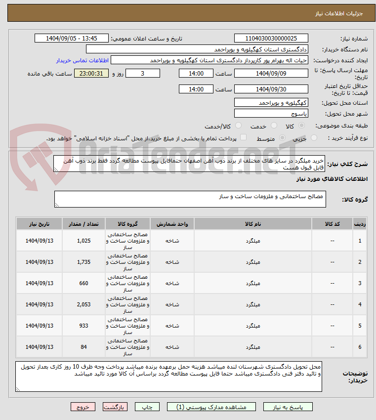 تصویر کوچک آگهی خرید میلگرد در سایز های مختلف از برند ذوب آهن اصفهان حتمافایل پیوست مطالعه گردد فقط برند ذوب آهن قابل قبول هست