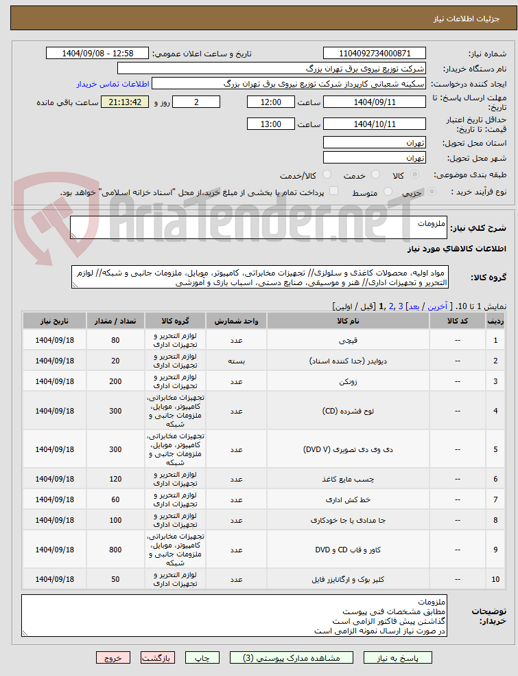 تصویر کوچک آگهی ملزومات 