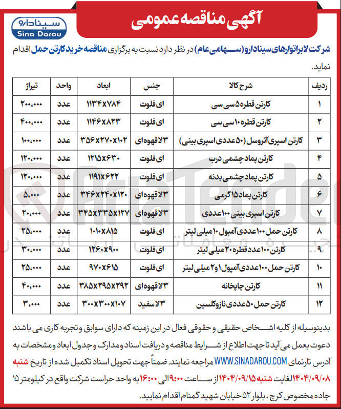 تصویر کوچک آگهی کارتن پماد ۱۵ گرمی
