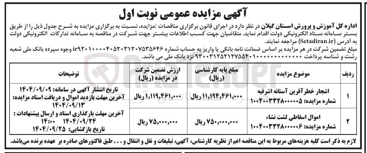 تصویر کوچک آگهی اشجار خطر آفرین 