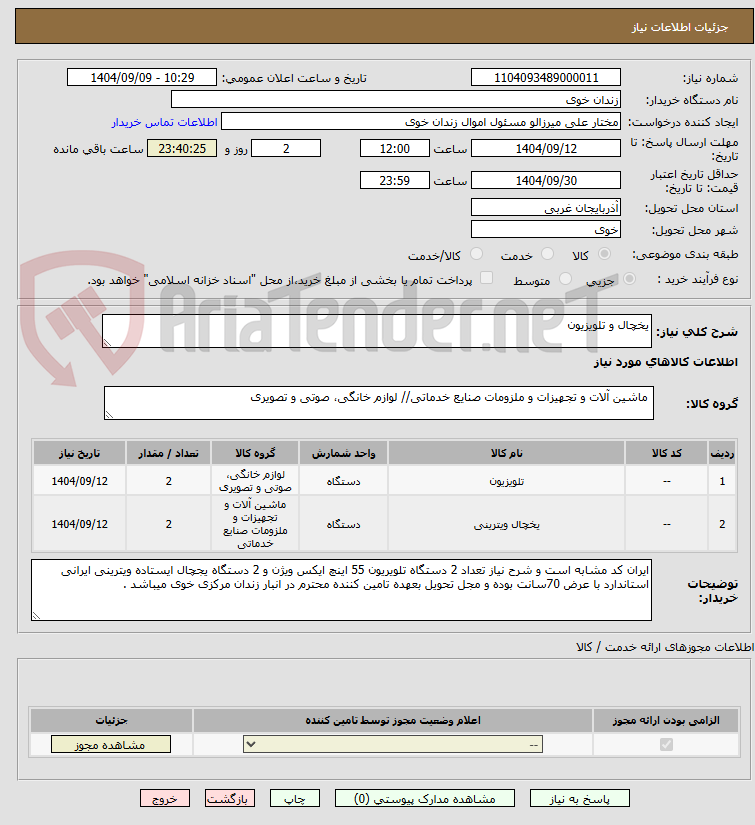 تصویر کوچک آگهی یخچال و تلویزیون