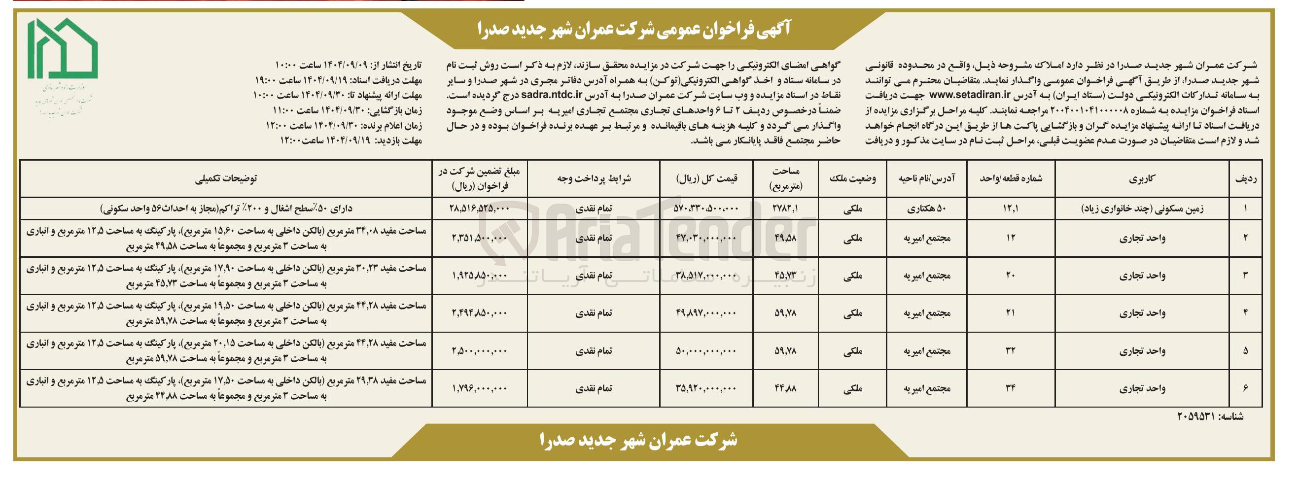 تصویر کوچک آگهی فروش ملک