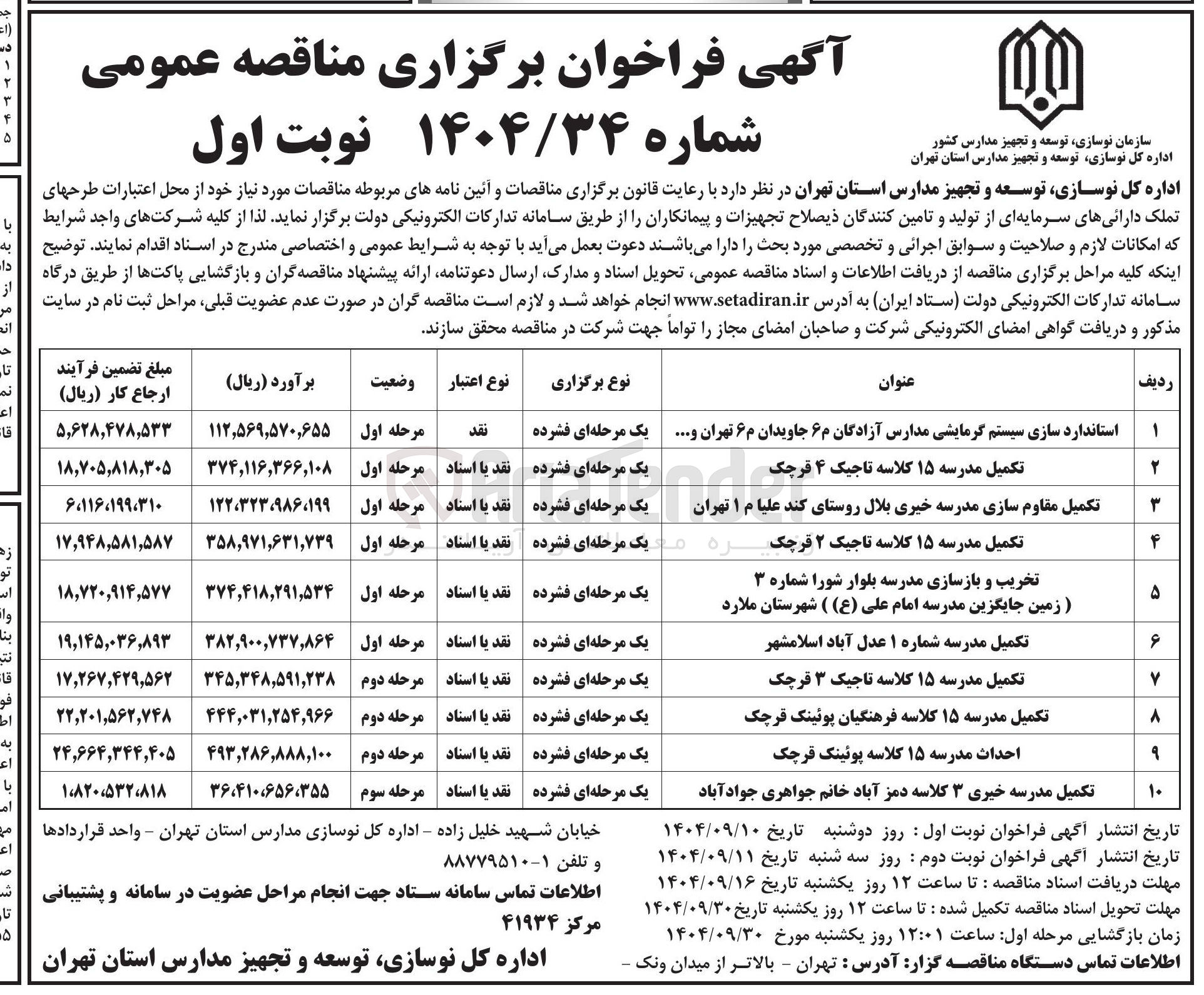 تصویر کوچک آگهی تکمیل مدرسه خیری ۳ کلاسه 