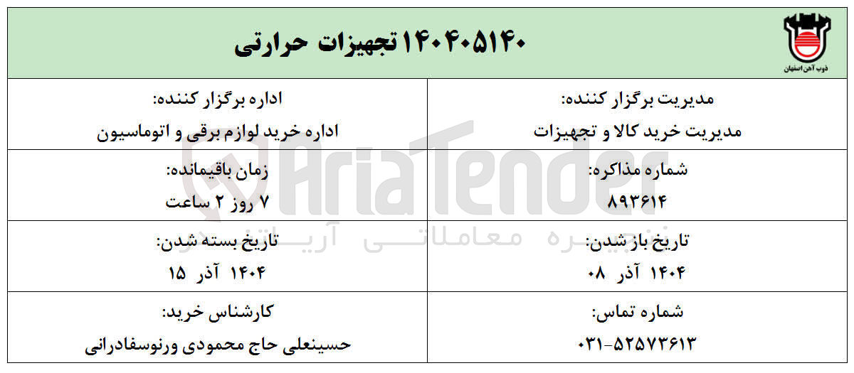 تصویر کوچک آگهی خرید تجهیزات حرارتی