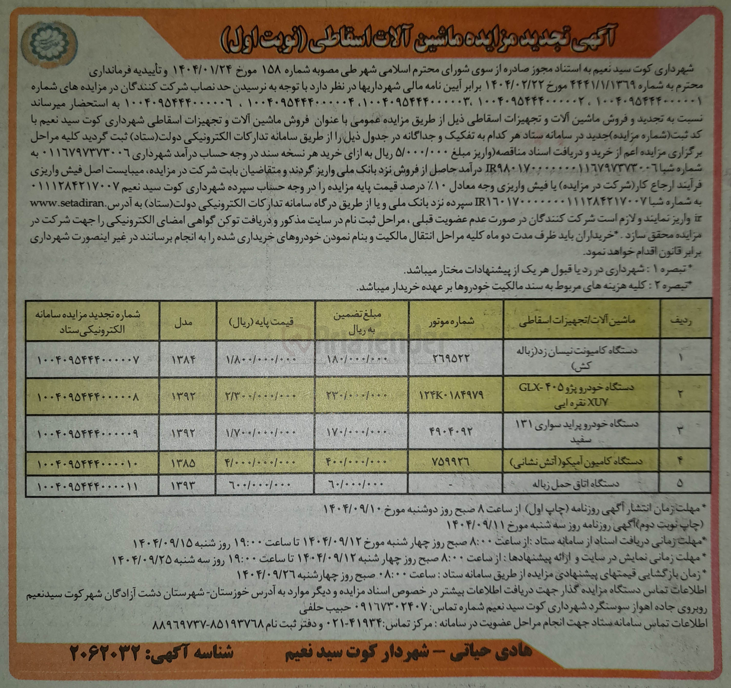 تصویر کوچک آگهی دستگاه کامیون آمیکو ( آتش نشانی
