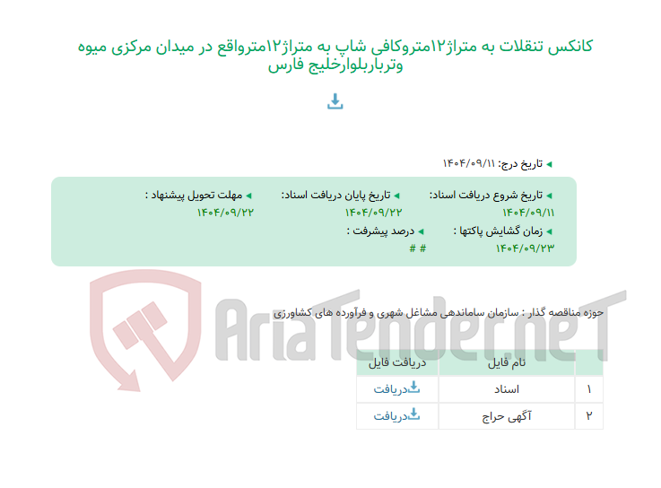 تصویر کوچک آگهی کانکس تنقلات به متراژ12متروکافی شاپ به متراژ12مترواقع در میدان مرکزی میوه وترباربلوارخلیج فارس