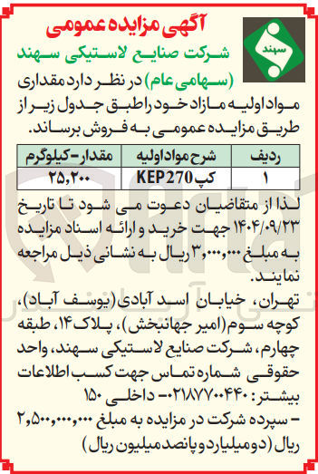 تصویر کوچک آگهی فروش کپ 270 KEP