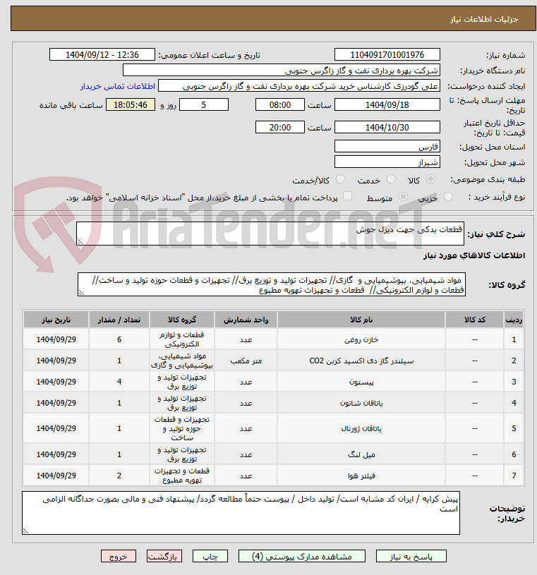 تصویر کوچک آگهی قطعات یدکی جهت دیزل جوش