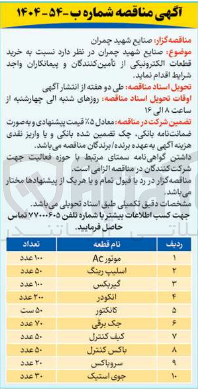 تصویر کوچک آگهی باکس کنترل