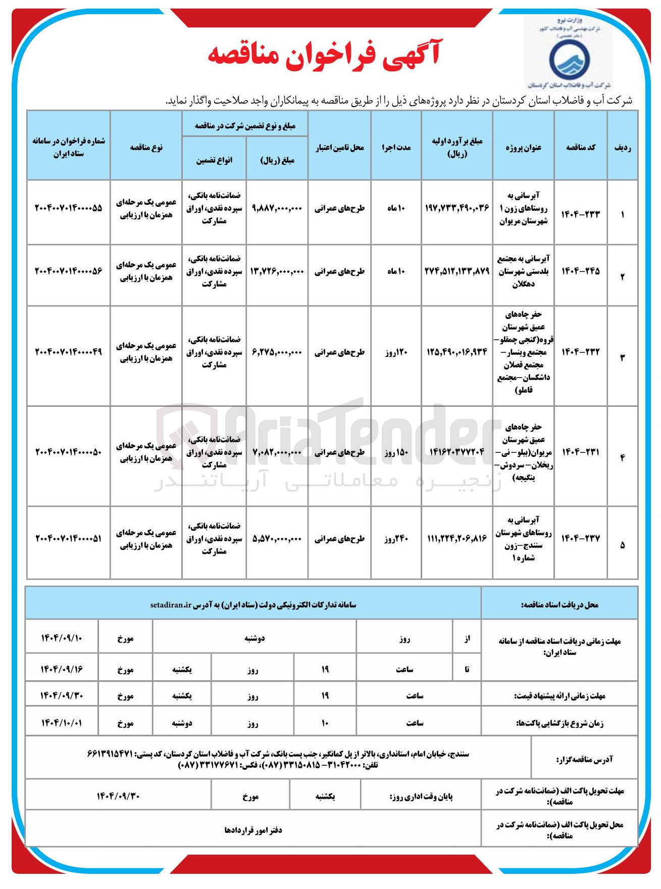 تصویر کوچک آگهی آبرسانی