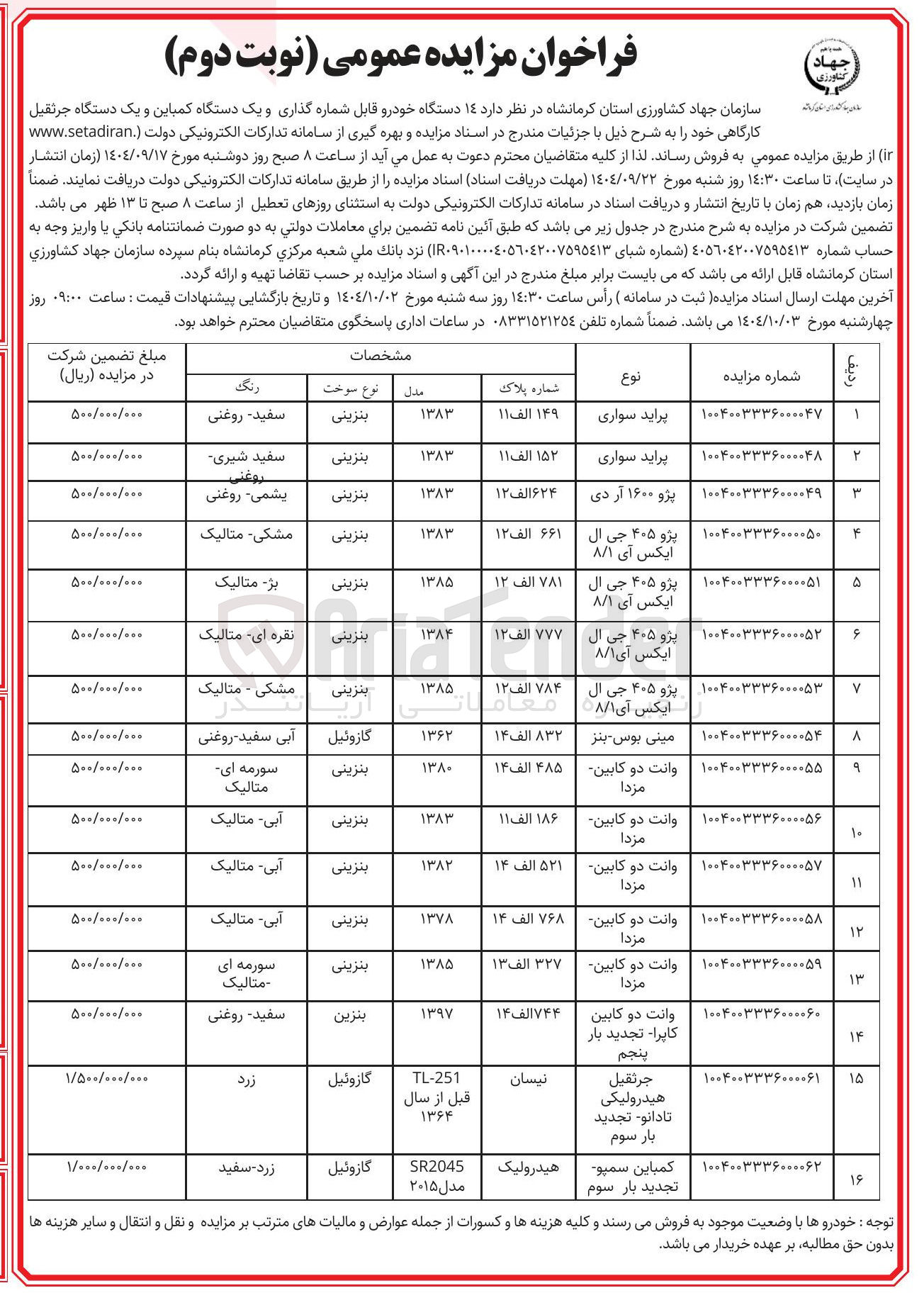تصویر کوچک آگهی پژو ۱۶۰۰ آر دی 
