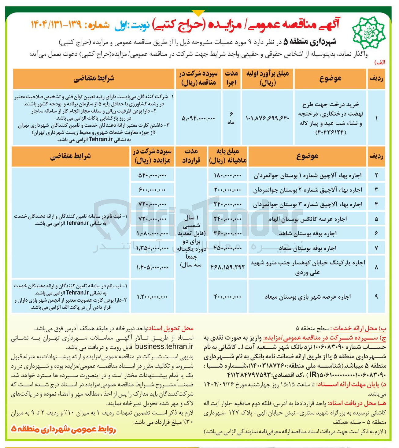 تصویر کوچک آگهی خرید درخت جهت طرح نهضت درختکاری درختچه و نشاء شب عید و پیاز لاله