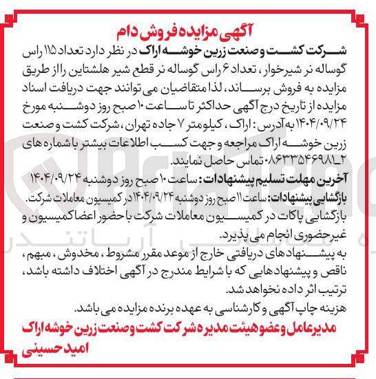تصویر کوچک آگهی فروش تعداد ۱۱۵ راس گوساله نر شیرخوار ، تعداد ۶ راس گوساله نر قطع شیر هلشتاین