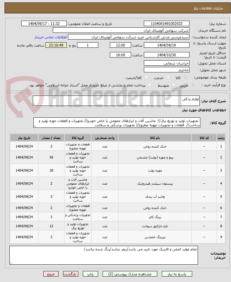 تصویر کوچک آگهی لوازم یدکی 