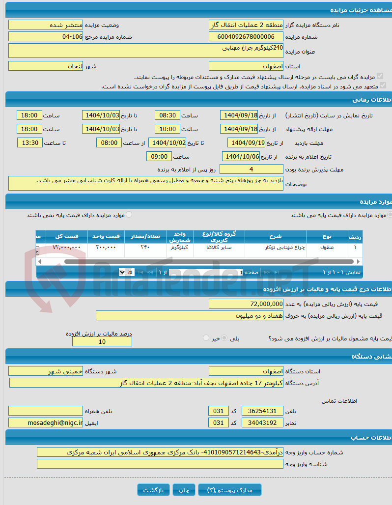 تصویر کوچک آگهی 240کیلوگرم چراغ مهتابی