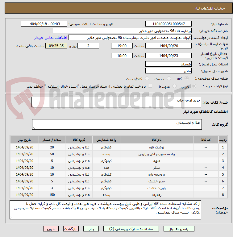 تصویر کوچک آگهی خرید ادویه جات