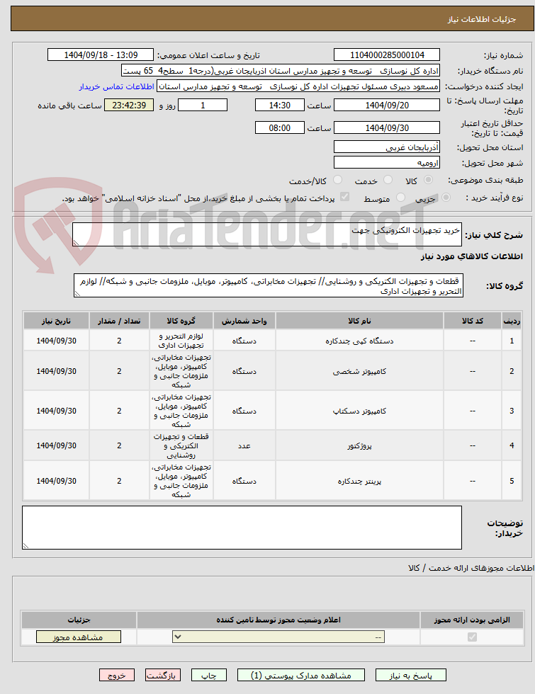 تصویر کوچک آگهی خرید تجهیزات الکترونیکی جهت