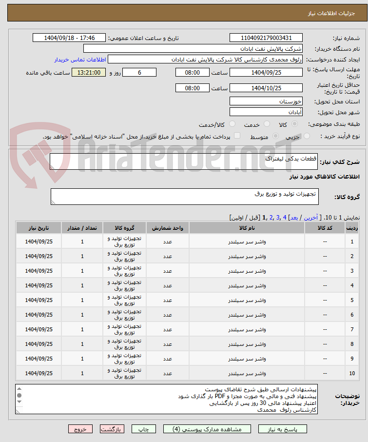 تصویر کوچک آگهی قطعات یدکی لیفتراک