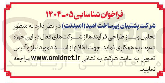 تصویر کوچک آگهی تحلیل و باز طراحی فرآیندها